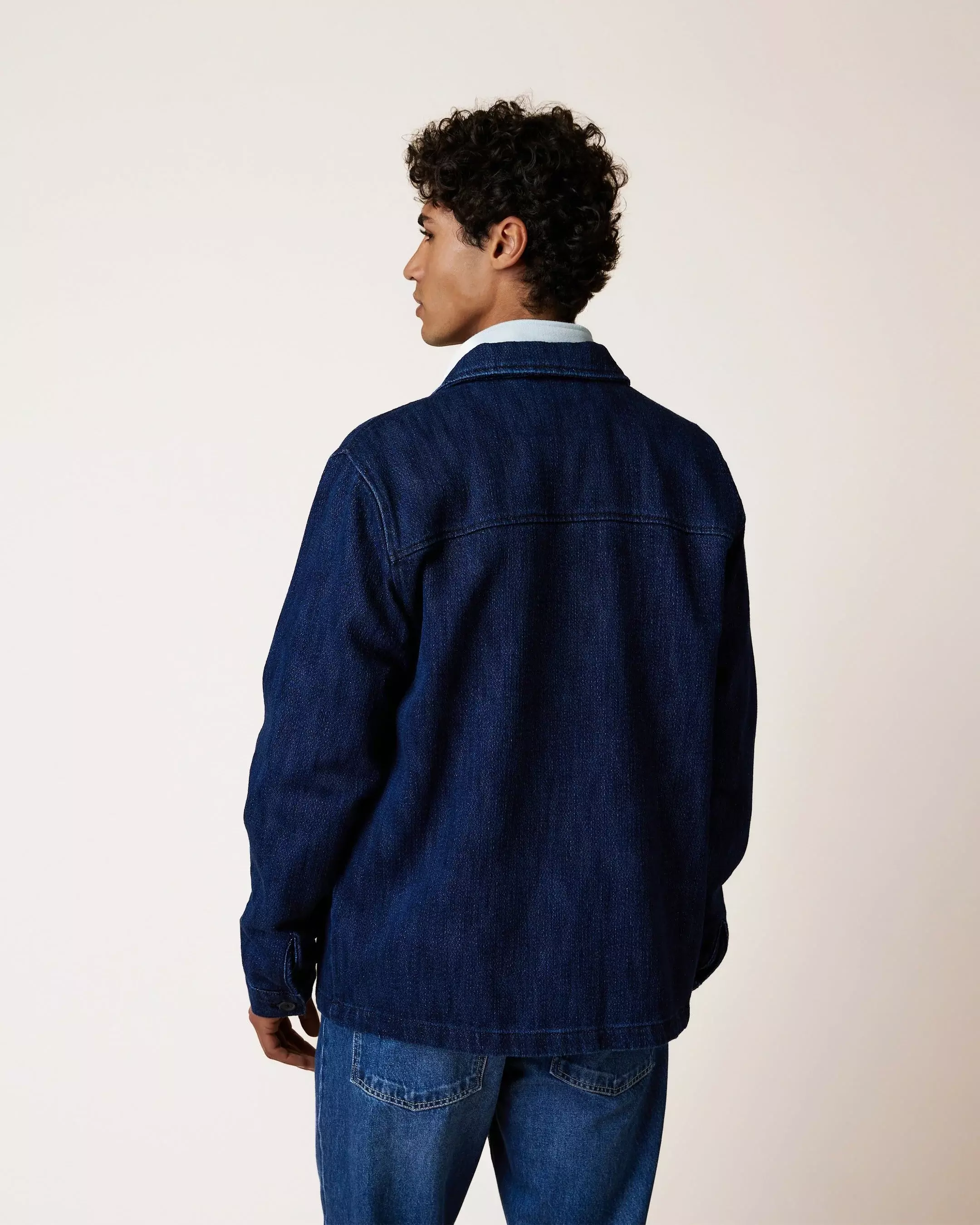 Faguo Lorge Denim Jacke Blau Herren Bio-Baumwolle blau
